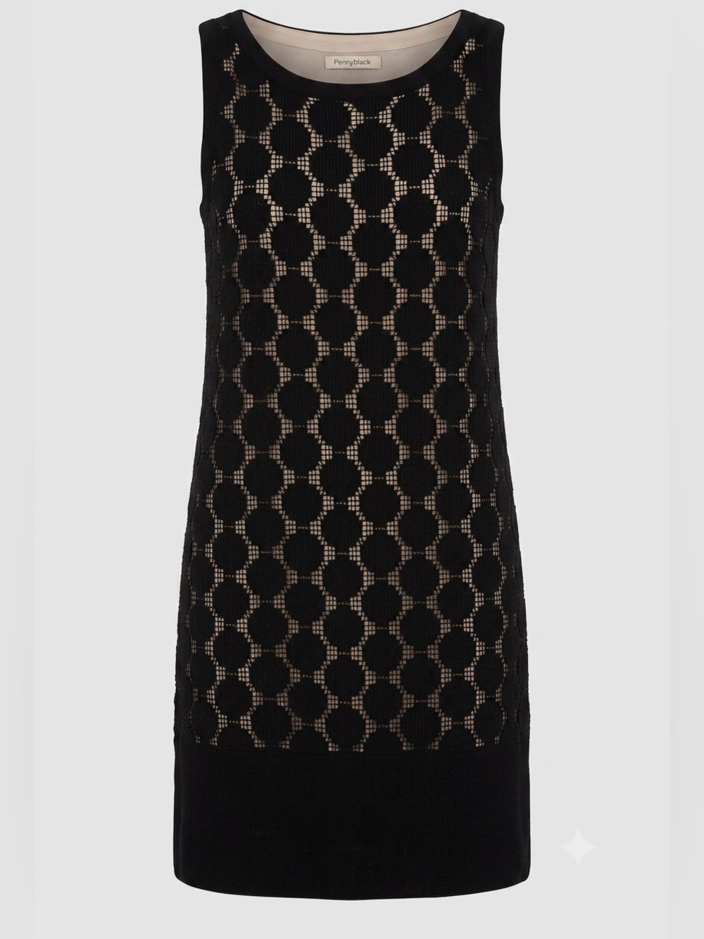 PENNYBLACK Geometric Circle Mesh Lined Shift Dress – Size US 12